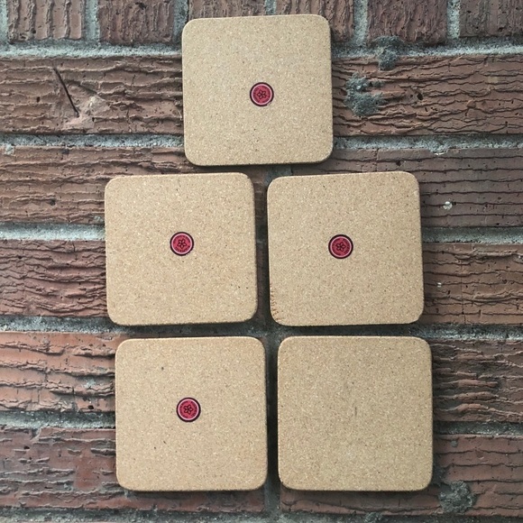 Set of 5 Pimpernel Christmas Stockings Teddy Bears & Toys Cork Back Coasters - Picture 2 of 8